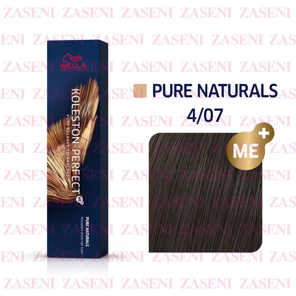 WELLA TINTE KOLESTON PERFECT ME+ PURE NATURALS 4/07 CASTAÑO MEDIO NATURAL MARRÓN 60ML