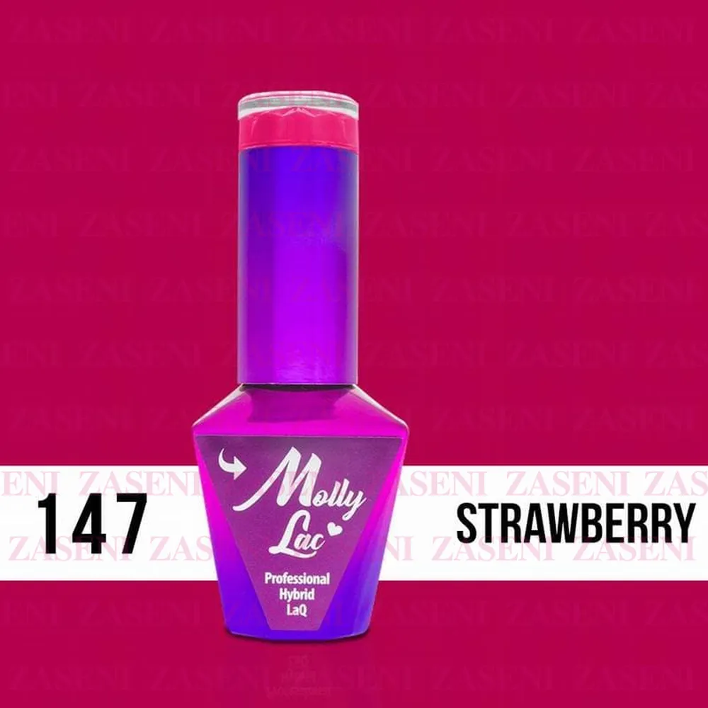 MOLLY LAC ESMALTE SEMIPERMANENTE FLAMINGO COLLECTION Nº 147 STRAWBERRY 10ML