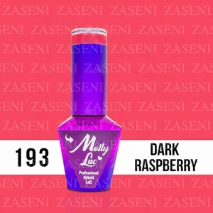 MOLLY LAC ESMALTE SEMIPERMANENTE HEARTS & KISSES Nº 193 DARK RASPBERRY 10ML