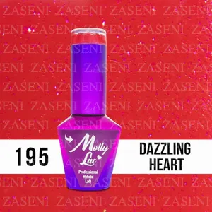 MOLLY LAC ESMALTE SEMIPERMANENTE HEARTS & KISSES Nº 195 DAZZLING HEART 10ML