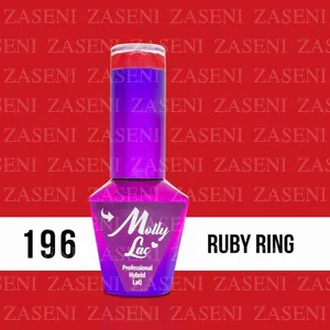 MOLLY LAC ESMALTE SEMIPERMANENTE HEARTS & KISSES Nº 196 RUBY RING 10ML