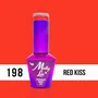 MOLLY LAC ESMALTE SEMIPERMANENTE HEARTS & KISSES /  NEONS Nº 198 RED KISS 10ML