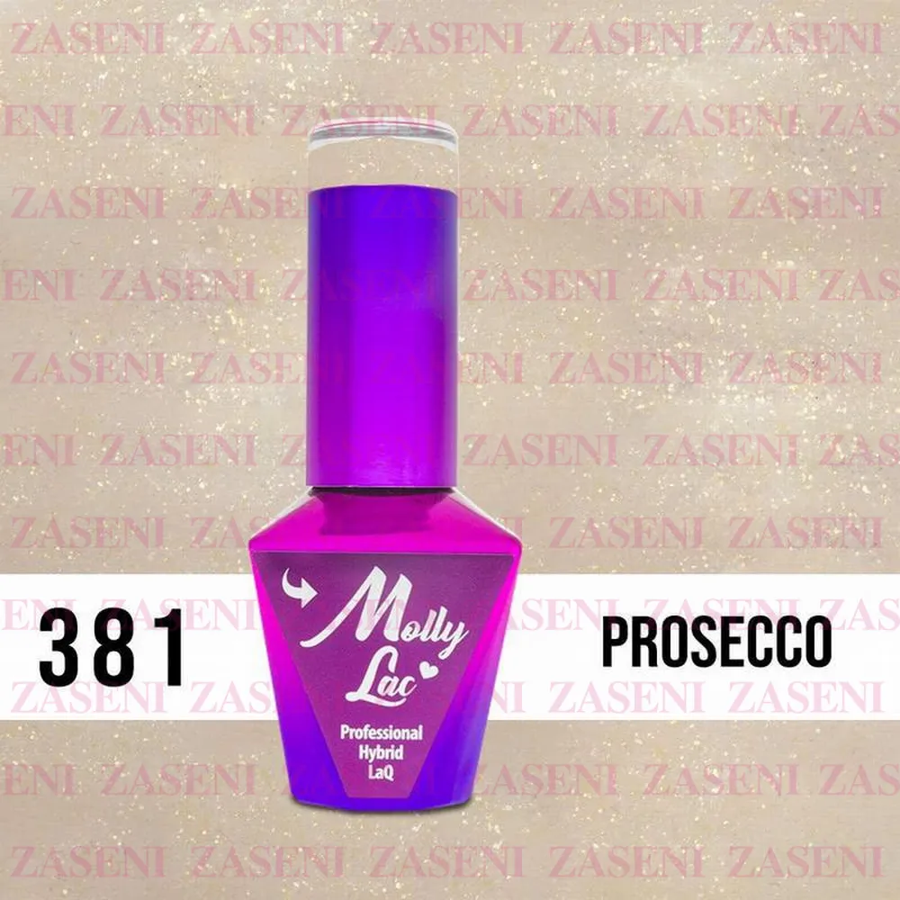 MOLLY LAC ESMALTE SEMIPERMANENTE WEDDING DREAM & CHAMPAGNE Nº 381 PROSECCO 10ML