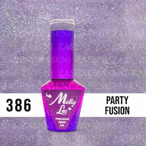 MOLLY LAC ESMALTE SEMIPERMANENTE WEDDING DREAM & CHAMPAGNE Nº 386 PARTY FUSION 10ML