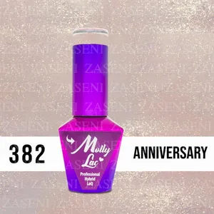 MOLLY LAC ESMALTE SEMIPERMANENTE WEDDING DREAM & CHAMPAGNE Nº 382 ANNIVERSARY 10ML