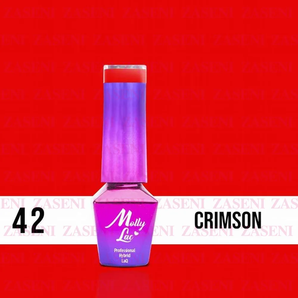 MOLLY LAC ESMALTE SEMIPERMANENTE ELITE WOMAN Nº 42 CRIMSON 10ML