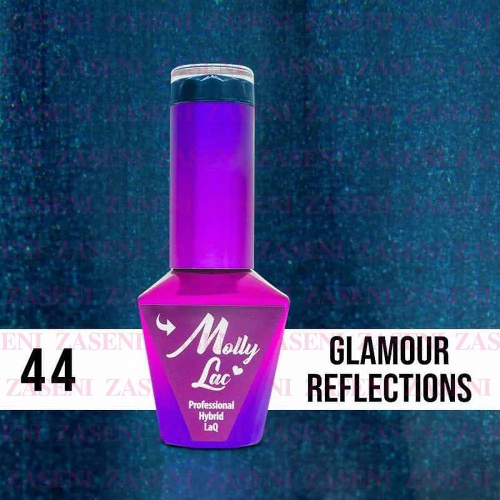 MOLLY LAC ESMALTE SEMIPERMANENTE ELITE WOMAN Nº 44 GLAMOUR REFLECTIONS 10ML