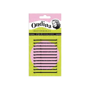 ONDINA HORQUILLA CLIP NEGRA 12UDS 70MM