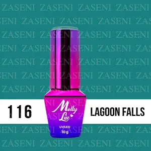 MOLLY LAC ESMALTE SEMIPERMANENTE GREEN PARTY Nº 116 LAGOON FALLS 10ML