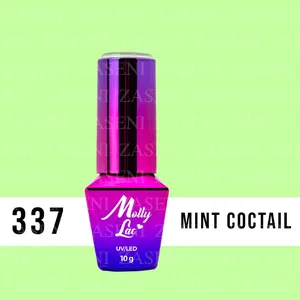 MOLLY LAC ESMALTE SEMIPERMANENTE GREEN PARTY Nº 337 MINT COCTAIL 10ML