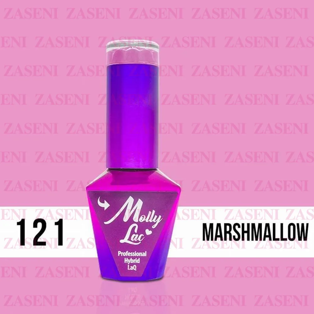 MOLLY LAC ESMALTE SEMIPERMANENTE YOGHURT Nº 121 MARSHMALLOW 10ML