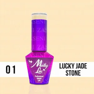 MOLLY LAC ESMALTE SEMIPERMANENTE GLAMOUR WOMAN Nº 01 LUCKY JADE STONE 10ML