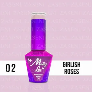 MOLLY LAC ESMALTE SEMIPERMANENTE GLAMOUR WOMAN Nº 02 GIRLISH ROSES 10ML