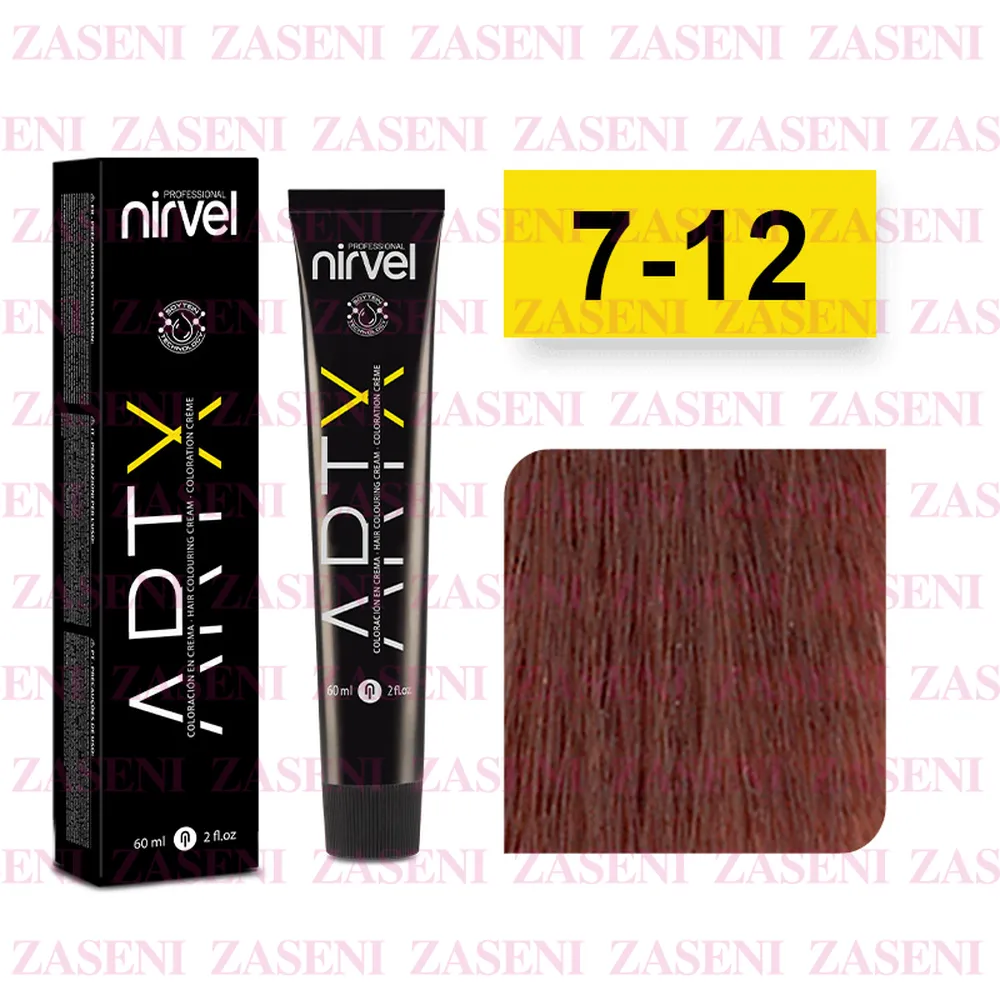 NIRVEL TINTE ARTX 7-12 RUBIO MEDIO CENIZA IRISADO 60ML