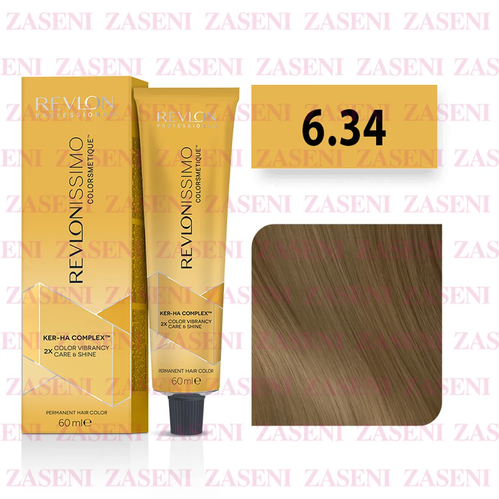 REVLON TINTE REVLONISSIMO COLORSMETIQUE DORADOS 6.34 RUBIO OSCURO DORADO COBRIZO 60ML