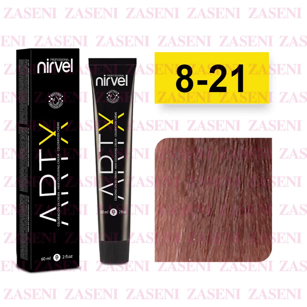 NIRVEL TINTE ARTX 8-21 RUBIO CLARO IRISADO CENIZA 60ML