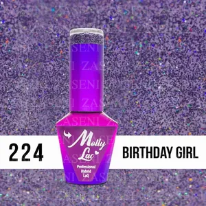 MOLLY LAC ESMALTE SEMIPERMANENTE WINTER CRYSTALIZE Nº 224 BIRTHDAY GIRL 10ML