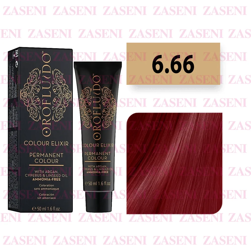 OROFLUIDO TINTE COLOUR ELIXIR Nº 6.66 RUBIO OSCURO ROJO INTENSO 50ML