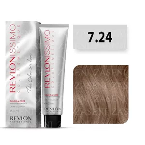 REVLON TINTE REVLONISSIMO COLORSMETIQUE COLOR & CARE Nº 7.24 RUBIO PERLADO COBRIZO 60ML