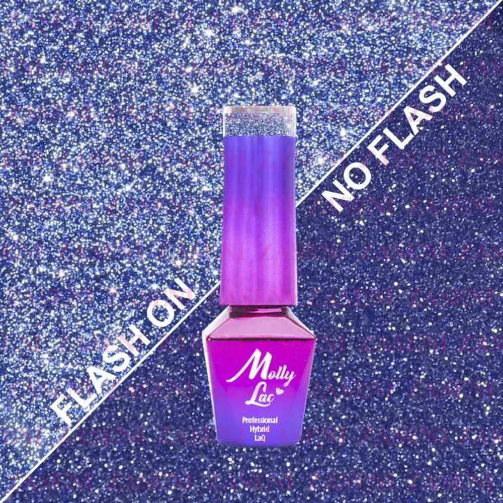 MOLLY LAC ESMALTE SEMIPERMANENTE FLASHING LIGHTS 3 Nº 617 METAL RAIN 5ML