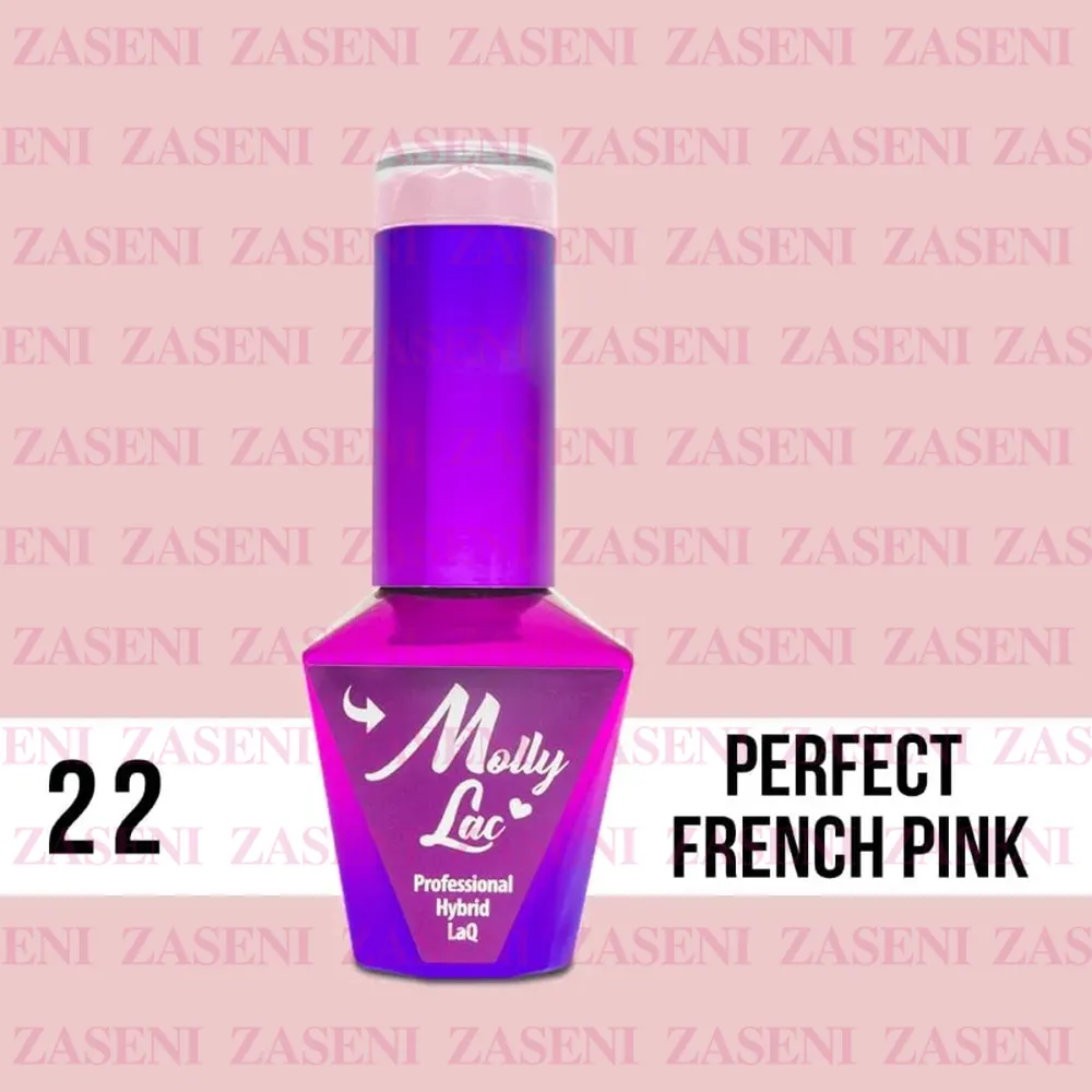 MOLLY LAC ESMALTE SEMIPERMANENTE WEDDING COLLECTION Nº 22 PERFECT FRENCH PINK 10ML