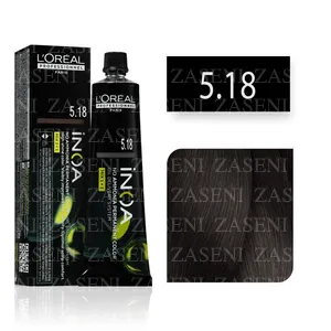 L'ORÉAL TINTE INOA Nº 5.18 CASTAÑO CLARO CENIZA MOCA 60ML