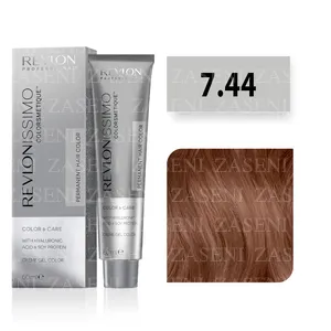 REVLON TINTE REVLONISSIMO COLOR & CARE Nº 7.44 RUBIO COBRIZO PROFUNDO 60ML