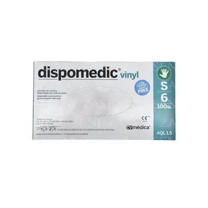 DISPOMEDIC GUANTES VINILO SIN POLVO 100UDS TALLA S