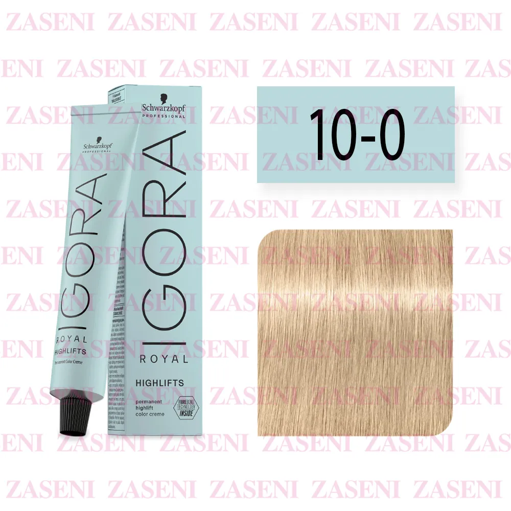 SCHWARZKOPF TINTE IGORA ROYAL HIGHLIFTS 10-0 RUBIO PLATINO NATURAL 60ML