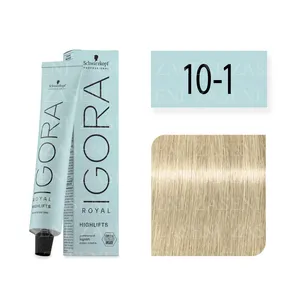 SCHWARZKOPF TINTE IGORA ROYAL HIGHLIFTS 10-1 RUBIO PLATINO CENIZA 60ML