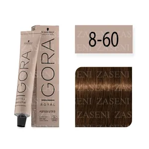 SCHWARZKOPF TINTE IGORA ROYAL ABSOLUTES 8-60 RUBIO CLARO CHOCOLATE NATURAL 60ML