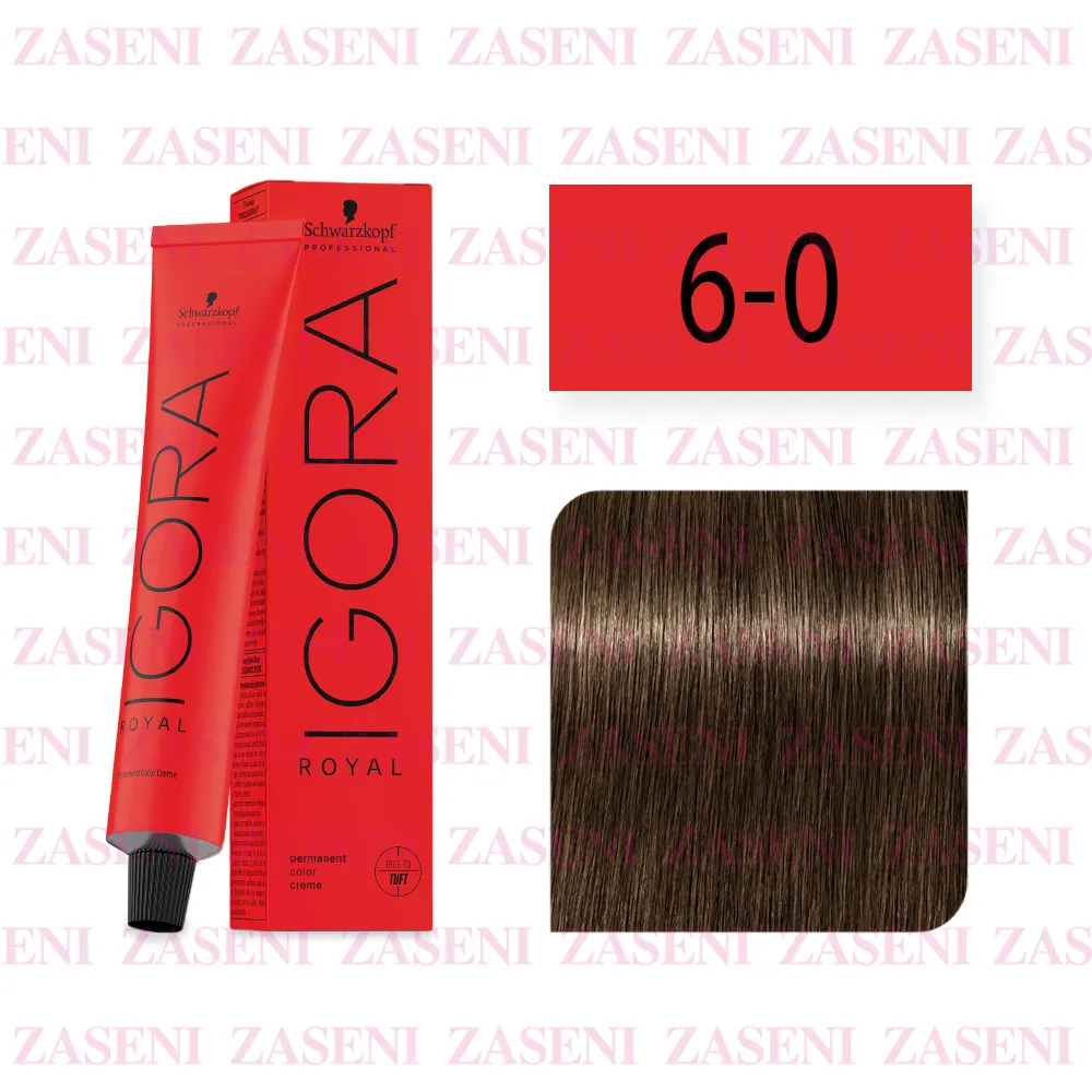 SCHWARZKOPF TINTE IGORA ROYAL 6-0 RUBIO OSCURO NATURAL 60ML