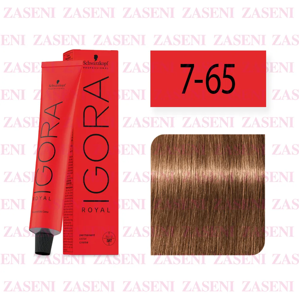 SCHWARZKOPF TINTE IGORA ROYAL 7-65 RUBIO MEDIO CHOCOLATE DORADO 60ML