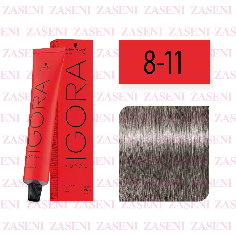 SCHWARZKOPF TINTE IGORA ROYAL 8-11 RUBIO CLARO CENIZA 60ML