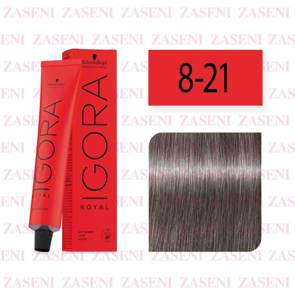 SCHWARZKOPF TINTE IGORA ROYAL 8-21 RUBIO HUMO CENIZA 60ML