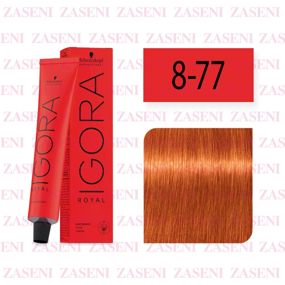 SCHWARZKOPF TINTE IGORA ROYAL 8-77 RUBIO CLARO COBRIZO 60ML