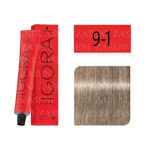 SCHWARZKOPF TINTE IGORA ROYAL 9-1 RUBIO CLARO CENIZA 60ML