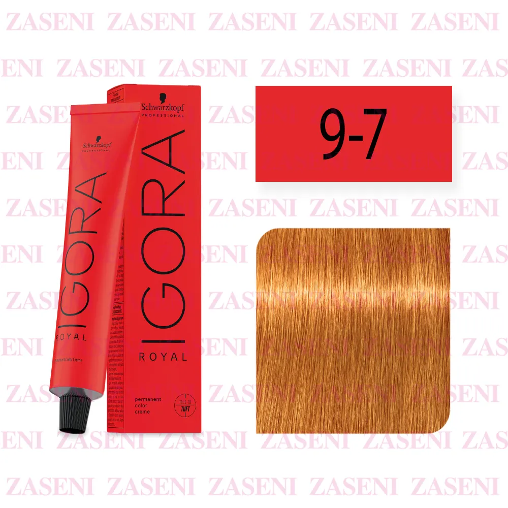 SCHWARZKOPF TINTE IGORA ROYAL 9-7 RUBIO MUY CLARO COBRIZO 60ML