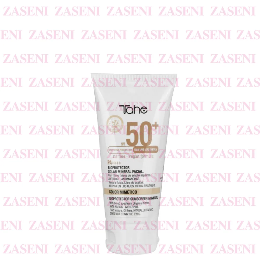 TAHE BIOPROTECTOR SOLAR MINERAL FACIAL 50+ COLOR MIMÉTICO 50ML