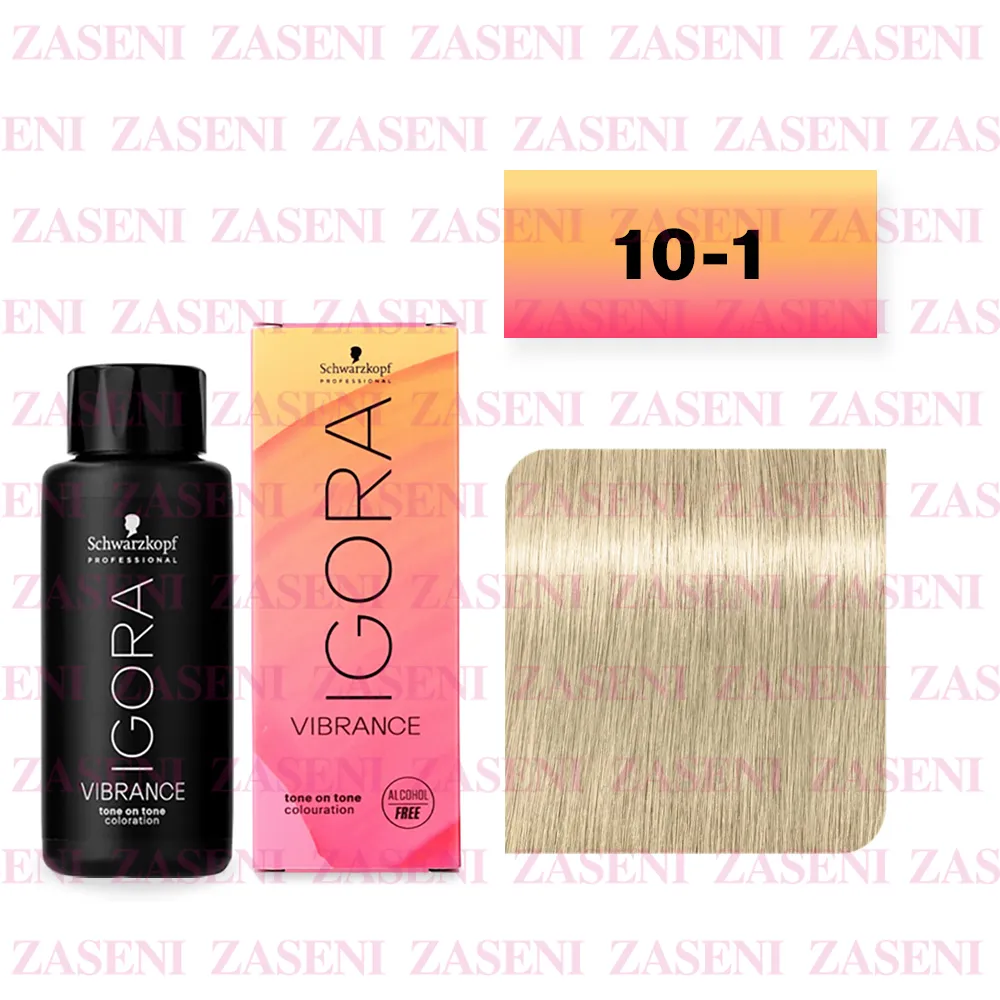 SCHWARZKOPF TINTE IGORA VIBRANCE Nº 10-1 RUBIO PLATINO CENIZA 60ML