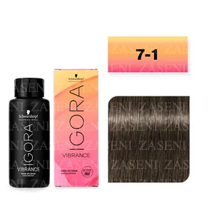 SCHWARZKOPF TINTE IGORA VIBRANCE Nº 7-1 RUBIO MEDIO CENIZA 60ML