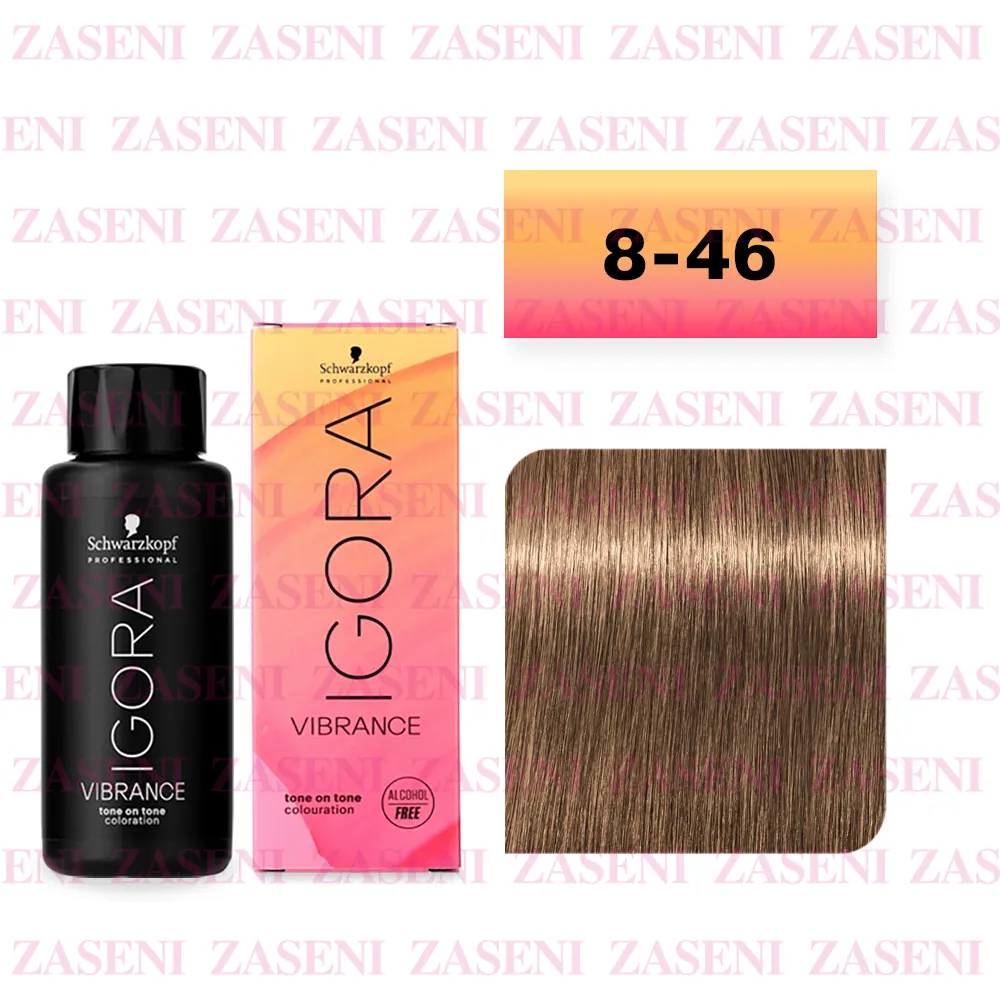 SCHWARZKOPF TINTE IGORA VIBRANCE Nº 8-46 RUBIO CLARO BEIGE CHOCOLATE 60ML