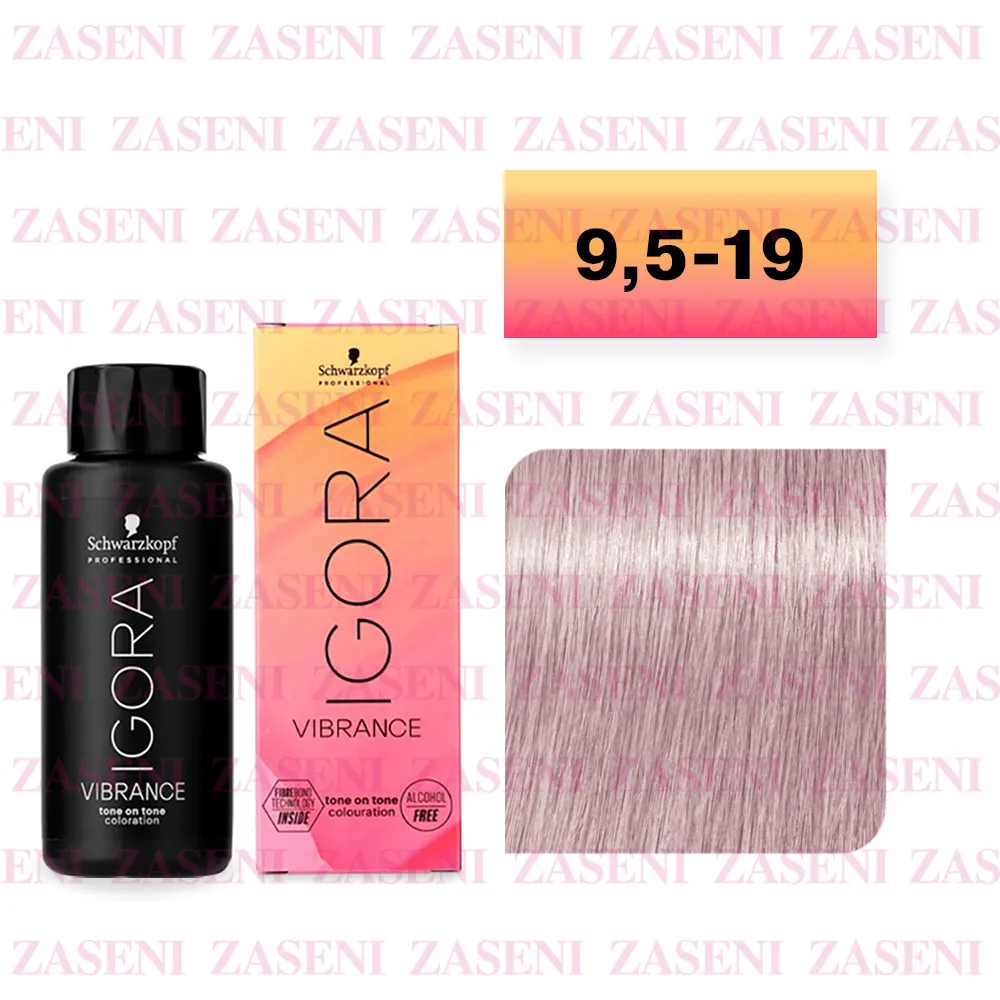 SCHWARZKOPF TINTE IGORA VIBRANCE Nº 9,5-19 RUBIO EXTRA CLARO CENIZA VIOLETA 60ML