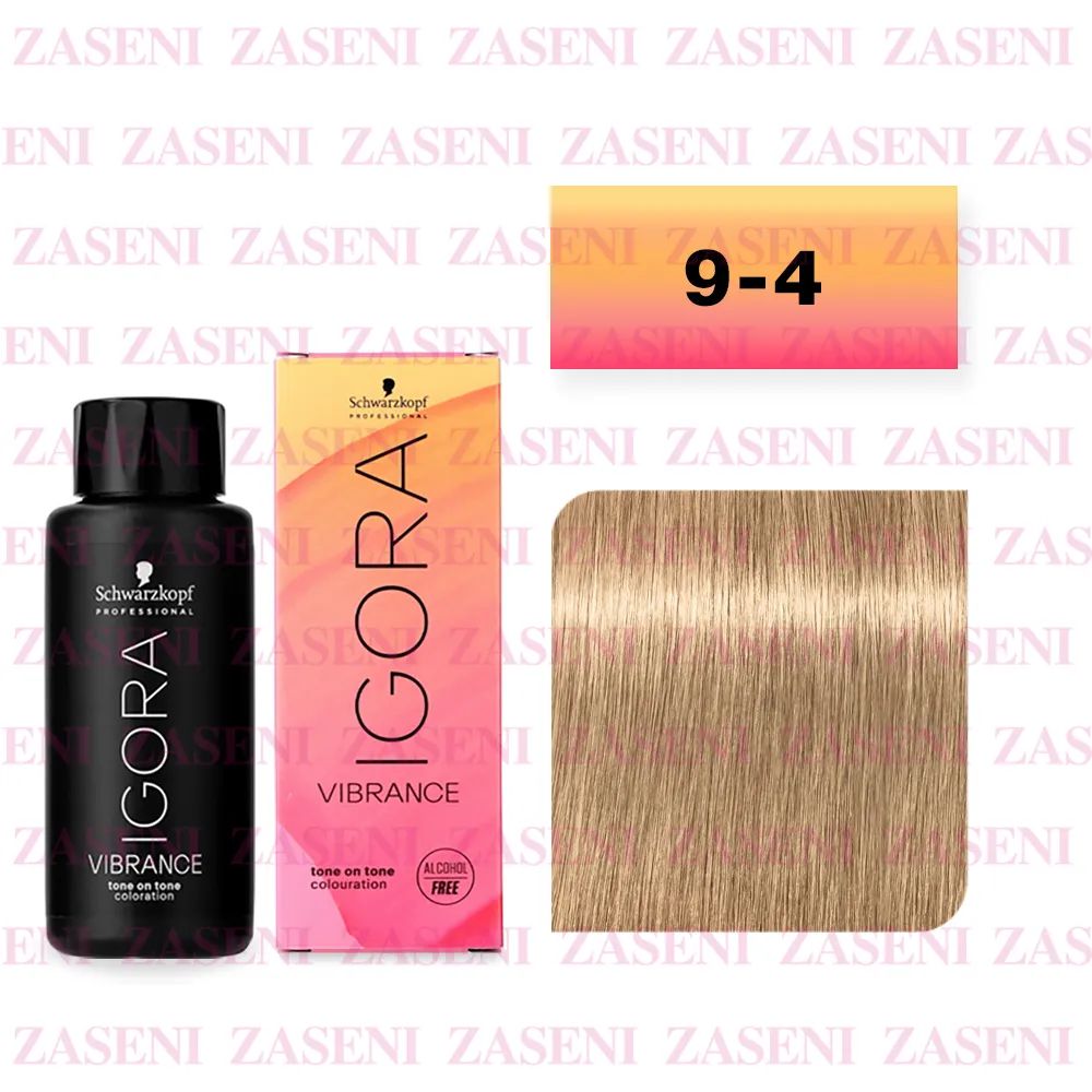 SCHWARZKOPF TINTE IGORA VIBRANCE Nº 9-4 RUBIO MUY CLARO BEIGE 60ML