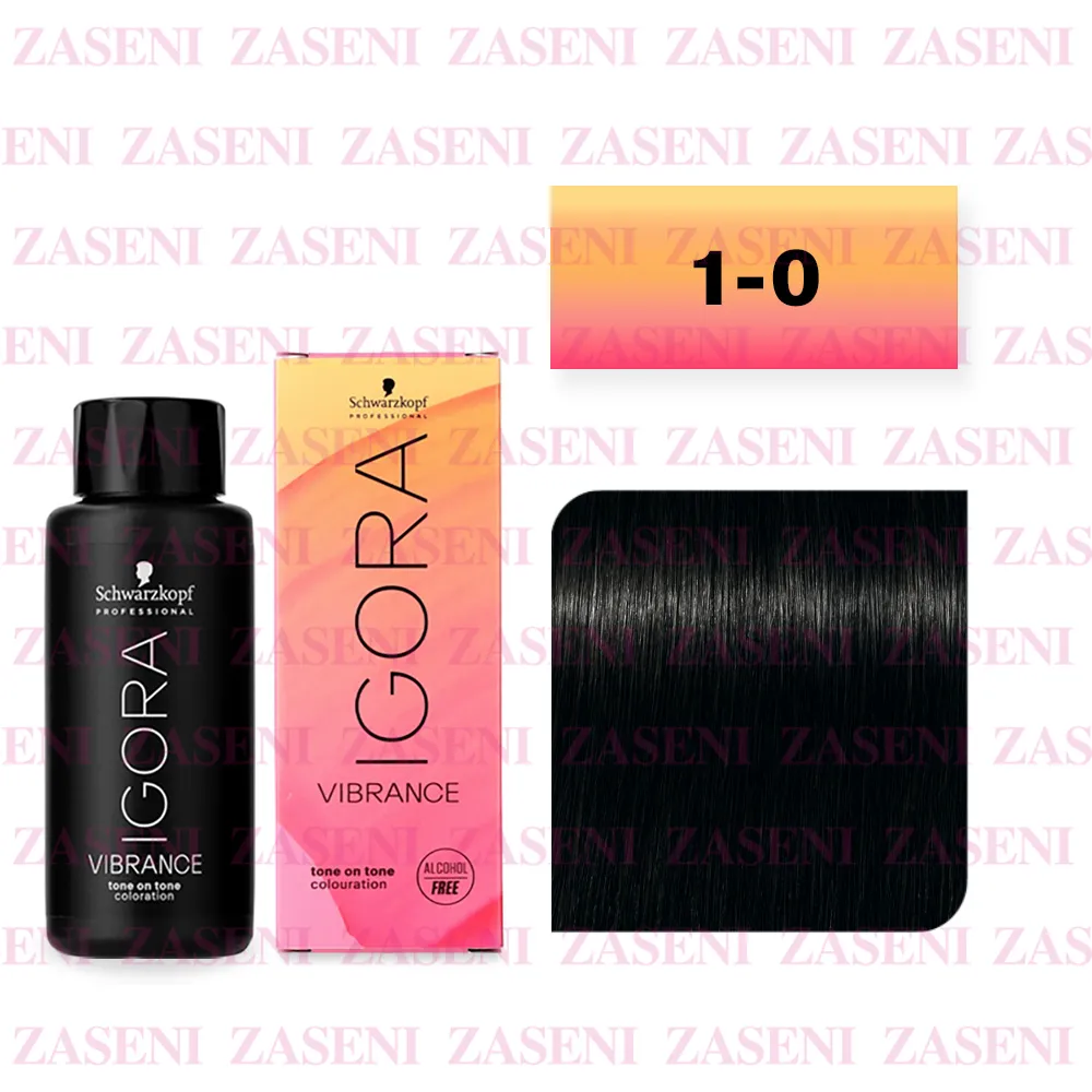 SCHWARZKOPF TINTE IGORA VIBRANCE Nº 1-0 NEGRO NATURAL 60ML