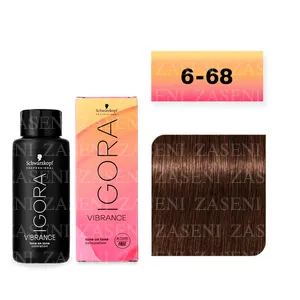 SCHWARZKOPF TINTE IGORA VIBRANCE Nº 6-68 RUBIO OSCURO CHOCOLATE ROJO 60ML