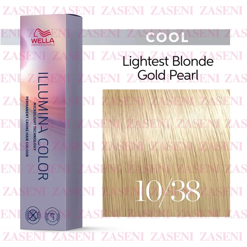 WELLA TINTE ILLUMINA COLOR COOL 10/38 RUBIO SÚPER CLARO DORADO PERLA 60ML