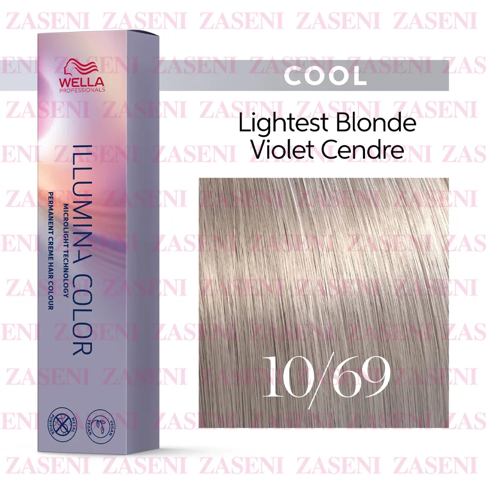 WELLA TINTE ILLUMINA COLOR COOL 10/69 RUBIO SÚPER CLARO VIOLETA CENDRÉ 60ML