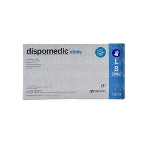 DISPOMEDIC GUANTES NITRILO AZUL TALLA L 100UDS