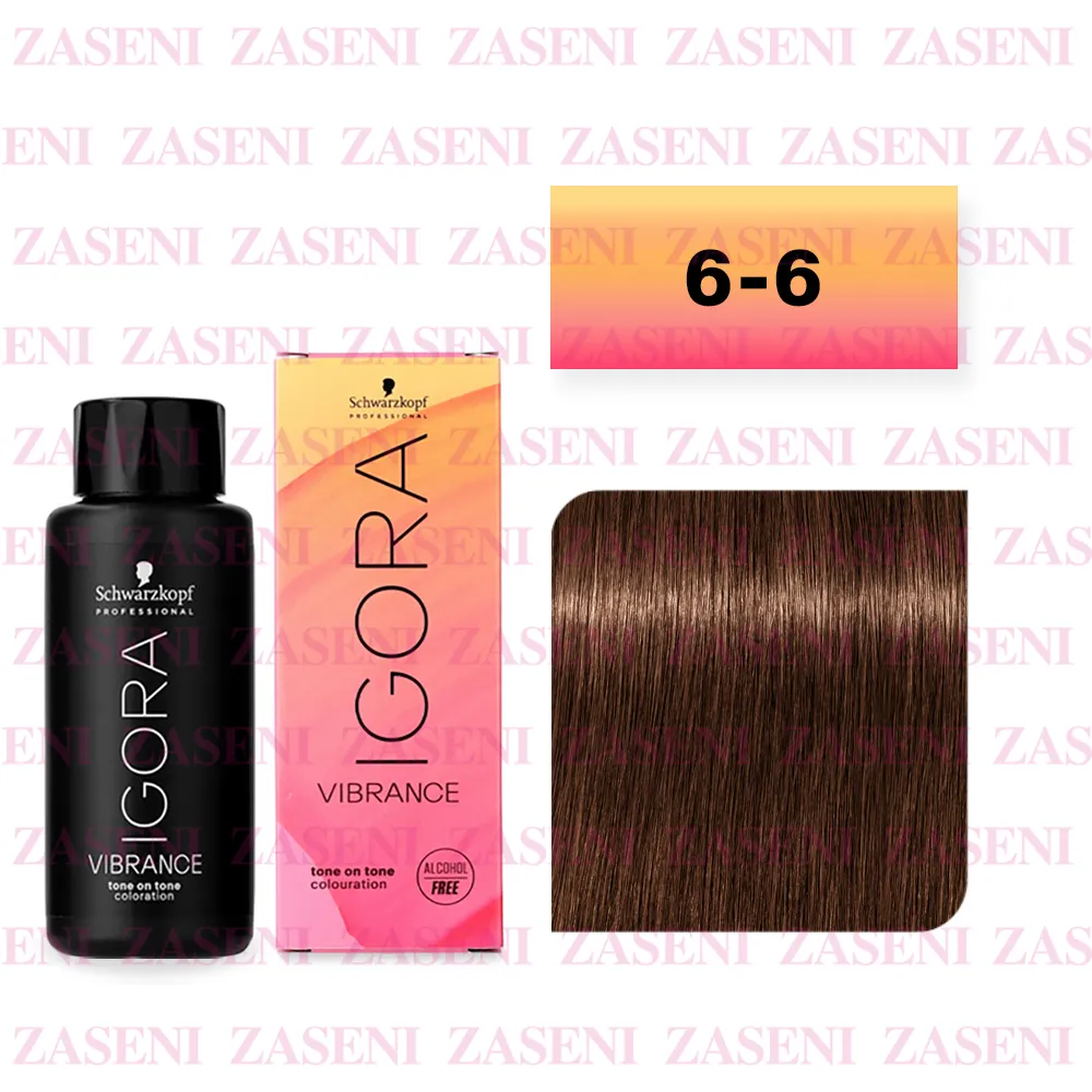 SCHWARZKOPF TINTE IGORA VIBRANCE Nº 6-6 RUBIO OSCURO CHOCOLATE 60ML